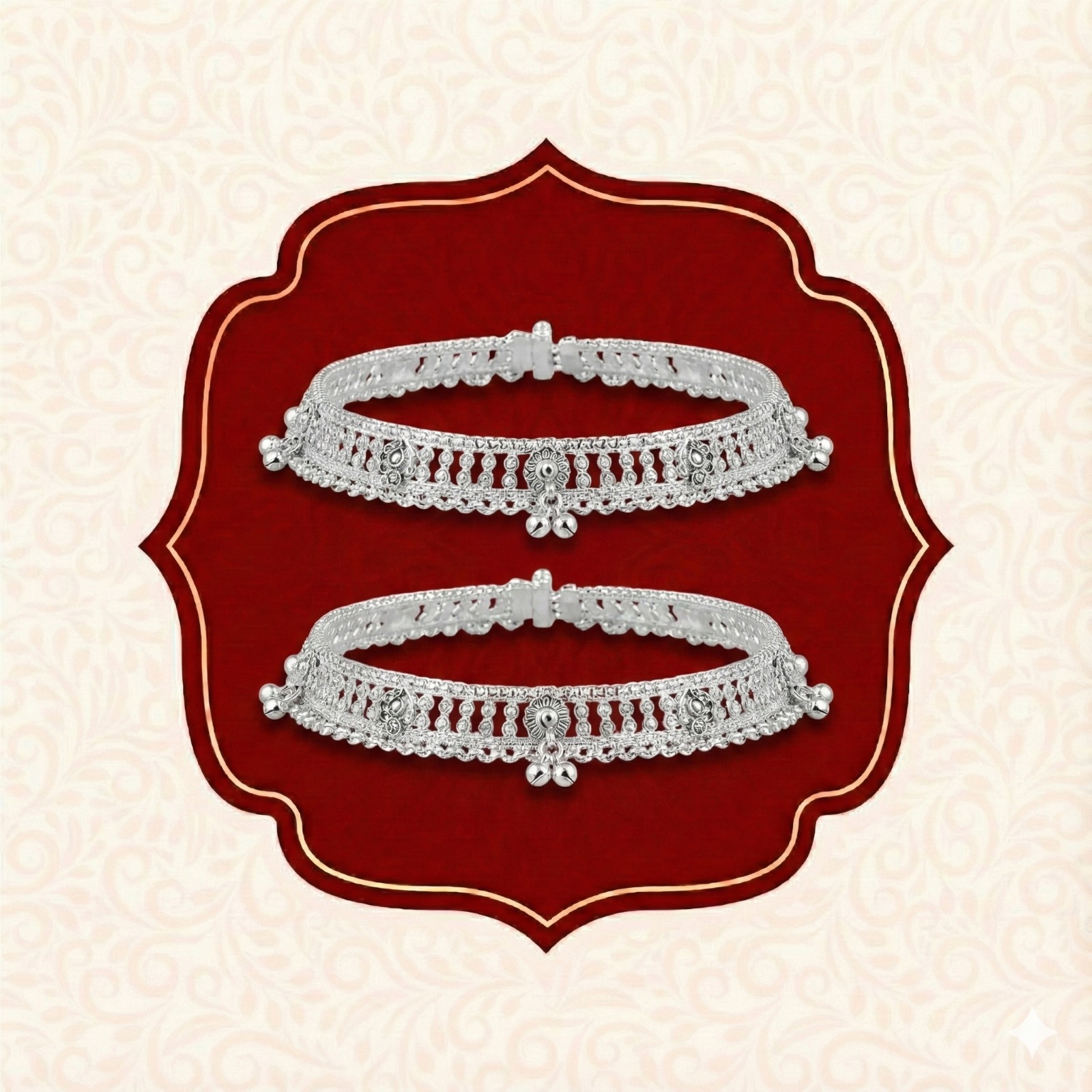 Traditional Silver Payal Anklet for Women | Nymaya